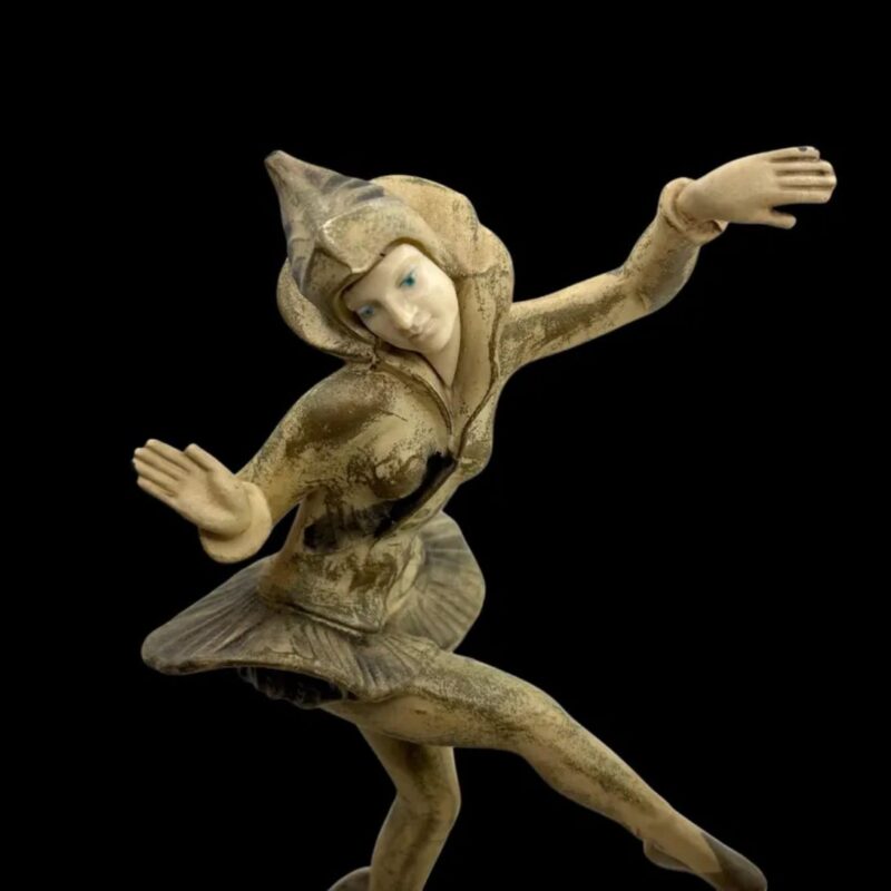 ART DECO PIXIE HARLEQUIN DANCER LAMP