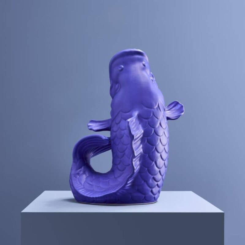 XXL VASE FISH BLUBB MATT BLUE