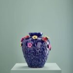 VASE WITH FLOWERS PRIMAVERA BLUE