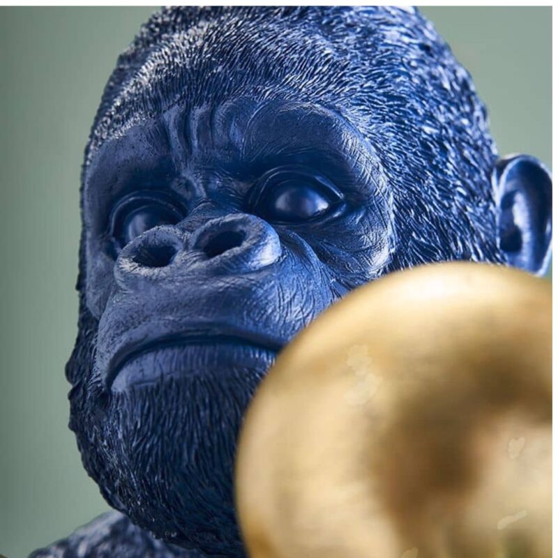 MONEY BOX GORILLA ROCKY BLUE-GOLD
