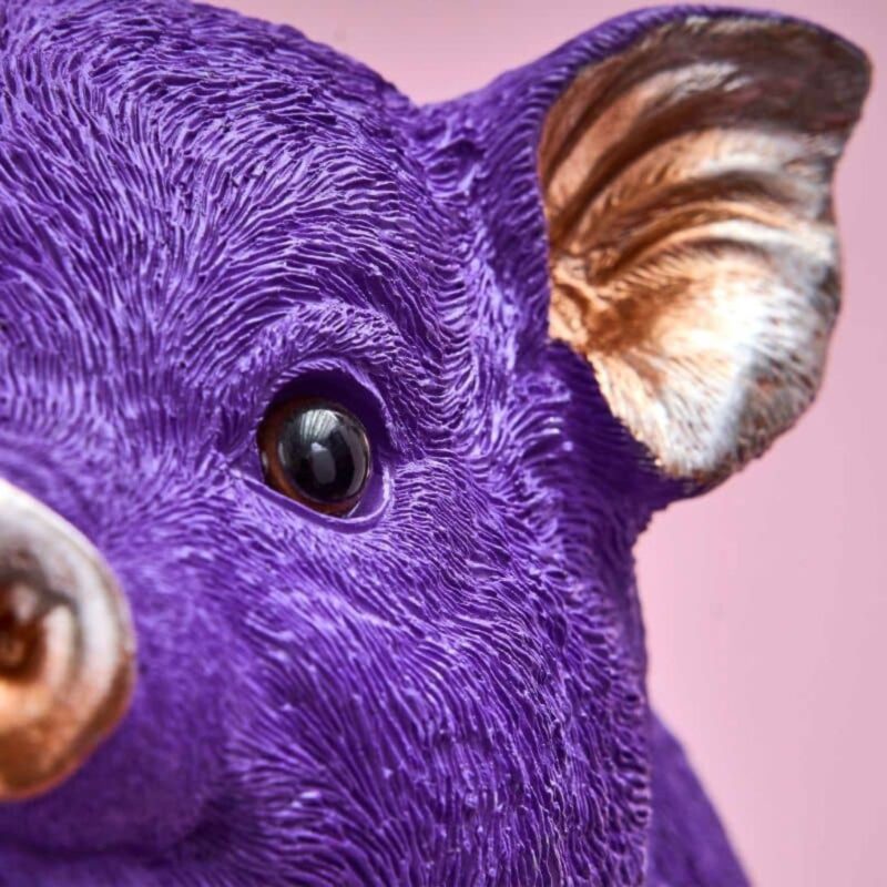 MONEY BOX PIG PIGGY BANK PURPLE