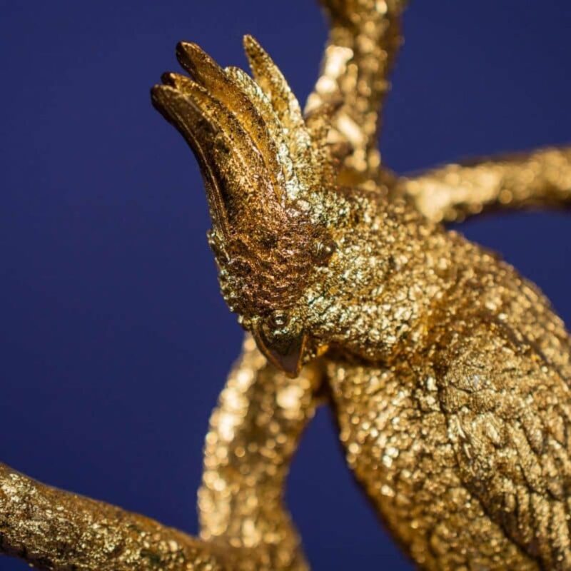 CANDLESTICK PARROT GOLD