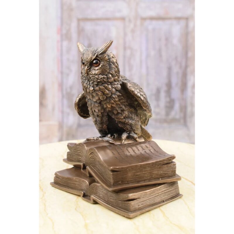 OWL ON BOOKS STATUE