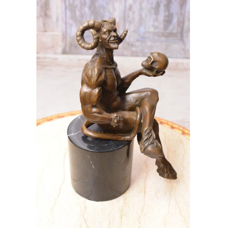 MINOTAUR BRONZE SCULPTURE ON MARBLE BASE