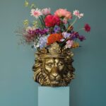 FLOWER POT LION CLARENCE GOLD