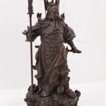 REALISTIC GENERAL GUAN YU CHINESE GOD OF WAR BRONZE SCULPTURE