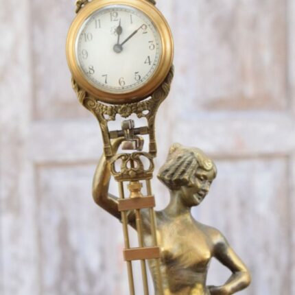 AMAZING BRONZE AND METAL CLOCK SCULPTURE