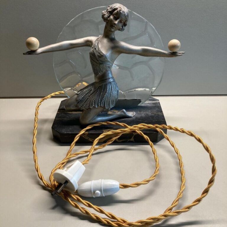 1920S ART DECO LADY LAMP BY L BRUNS