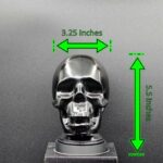 BLACK GLASS SKULL LIGHT COVER WITH CUSTOM 3D PRINTED BASE