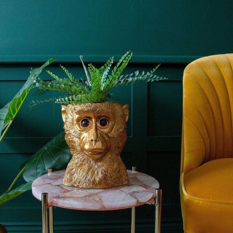 FLOWER POT MONKEY BRUCE GOLD