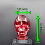 RED GLASS SKULL LIGHT COVER WITH CUSTOM 3D PRINTED BASE