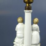 VINTAGE HAND PAINTED GERMAN PORCELAIN LAMP