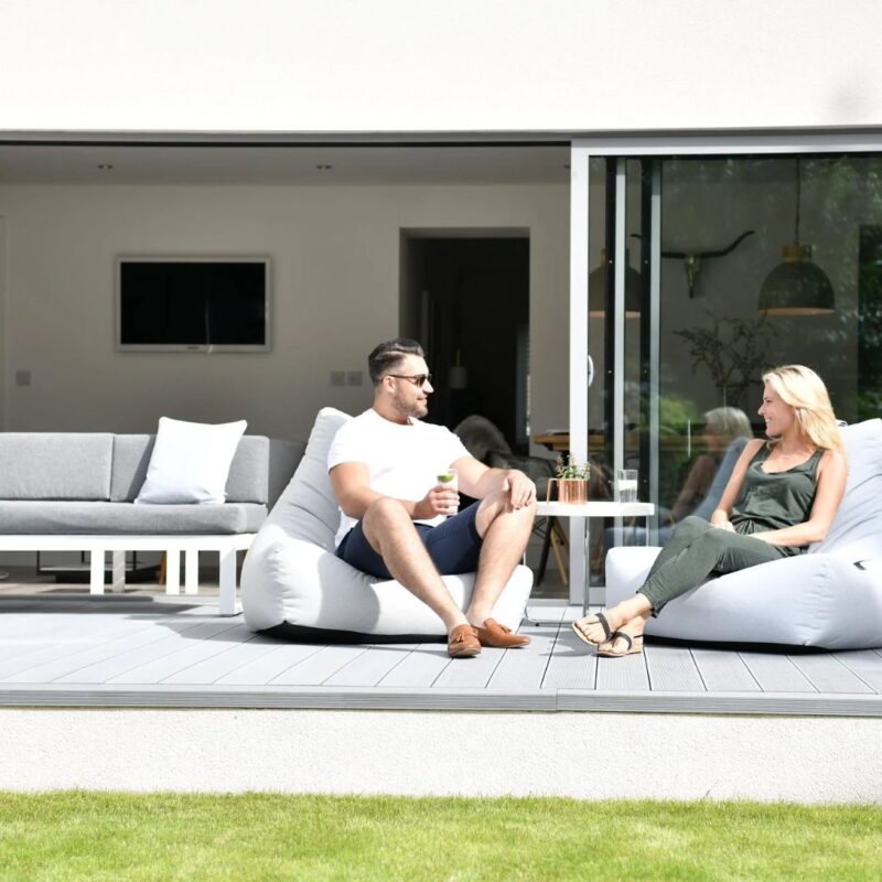 SET OF TWO OSLO PASTEL HIGH BACK SOFA SET WITH ONE STOOL