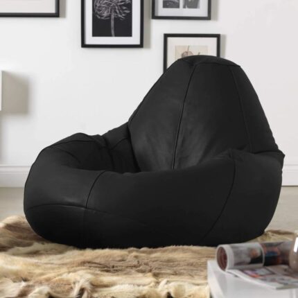 COMFY LEATHER BEAN BAG CONE