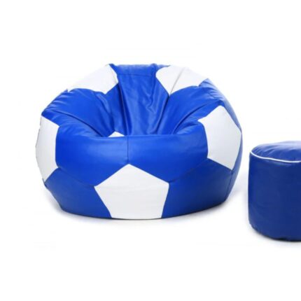 THE KICKBACK FOOTBALL BEAN BAG WITH FREE FOOT STOOL