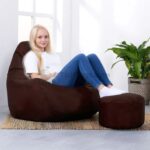 BUCKET BEAN BAG CHAIR AND FOOT STOOL