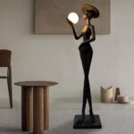 JACQULYNN 80'' BLACK NOVELTY FLOOR LAMP