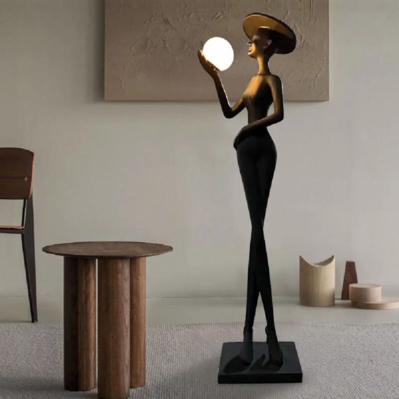 JACQULYNN 80'' BLACK NOVELTY FLOOR LAMP