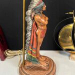 NATIVE AMERICAN CERAMIC FIGURE TABLE LAMP