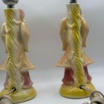 PAIR RARE VTG SHAWNEE POTTERY LAMP