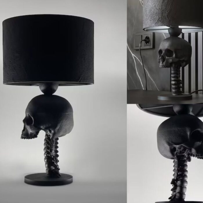 SKULL TABLE LAMP