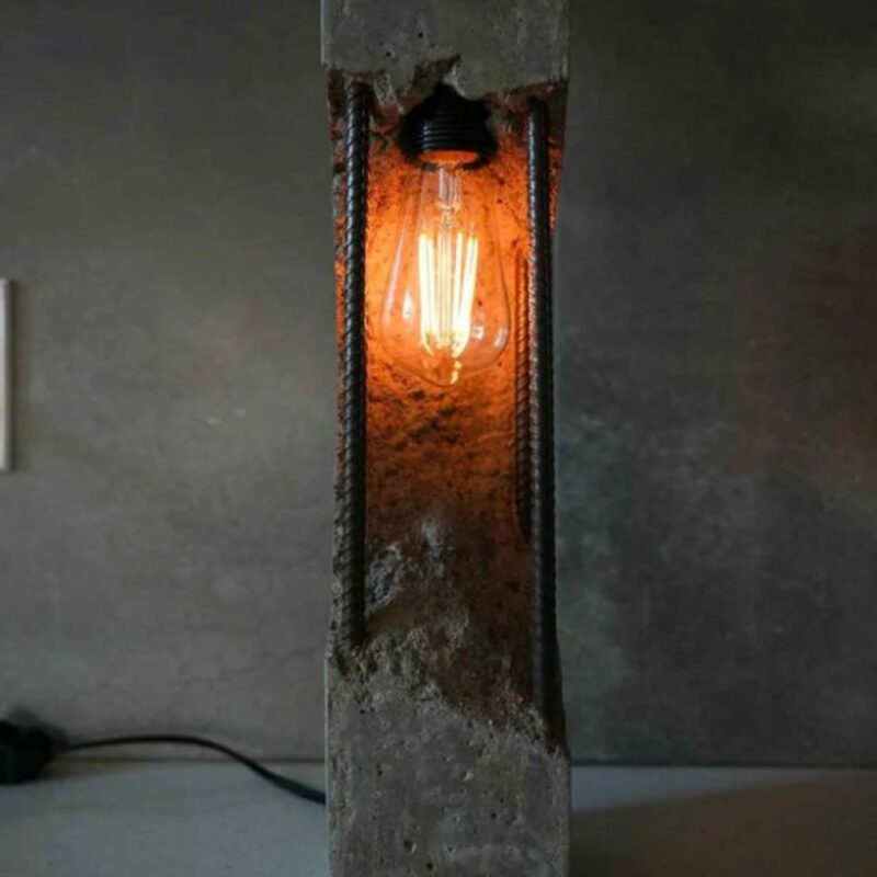 DECAYING CONCRETE LAMP