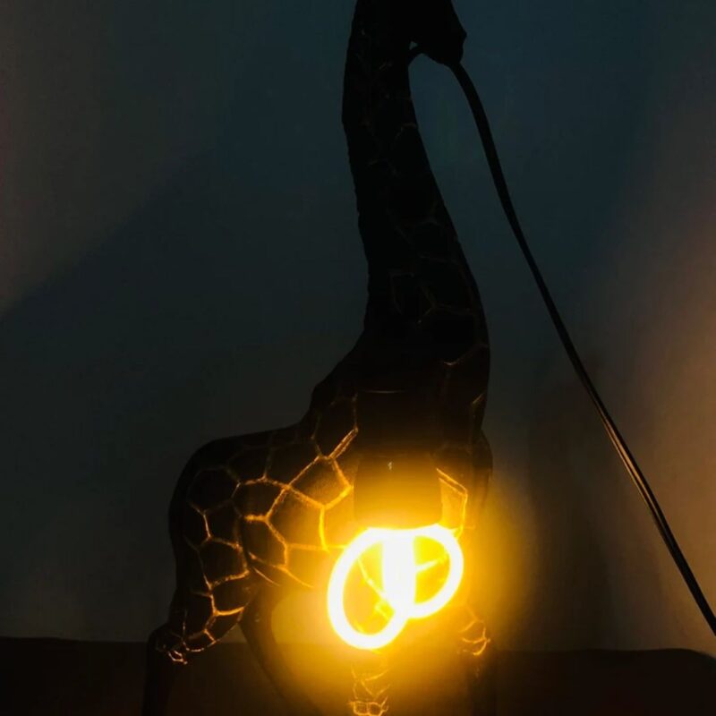 GIRAFFE SCULPTURE STATUE LAMP