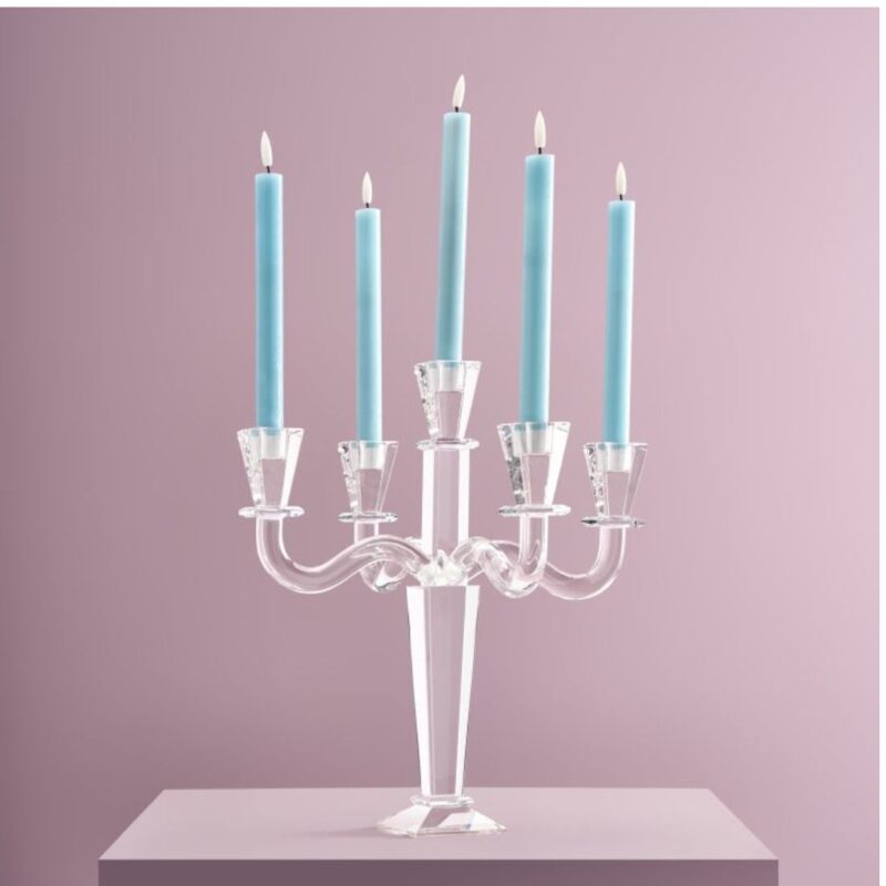 CRYSTAL CANDELABRUM 5-ARM WHITE