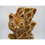 MID CENTURY PATCHWORK QUILT CAT LAMP BASE