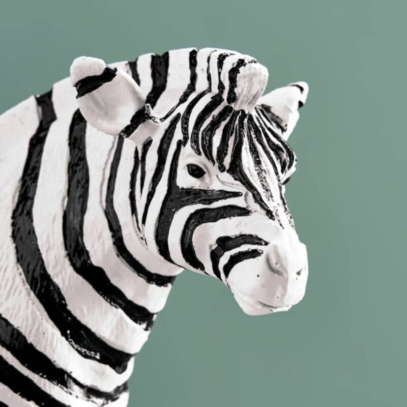 CANDLEHOLDER ZEBRA HAND-PAINTED