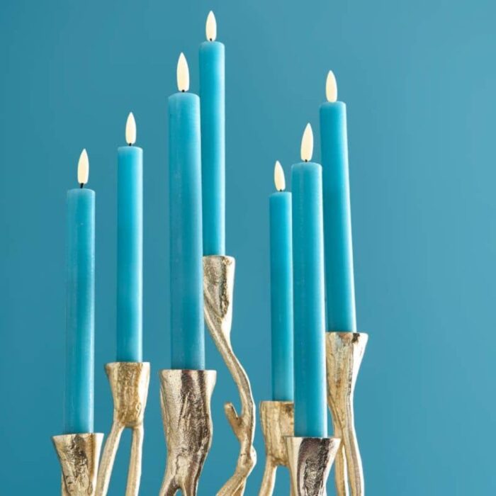 CANDLESTICK ROOTS GOLD ALUMINUM HANDMADE