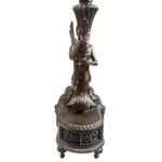 ANTIQUES ROADSHOW DALE TIFFANY BRONZE WINGED MERMAID ELECTRIC TABLE SIREN LAMP