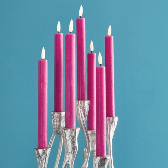 CANDLESTICK ROOTS SILVER ALUMINUM HANDMADE