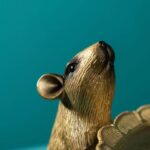 DECORATIVE FIGURINE RAT RUDI RATTE GOLD