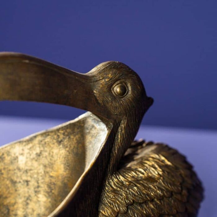DECORATIVE BOWL PELICAN GOLD