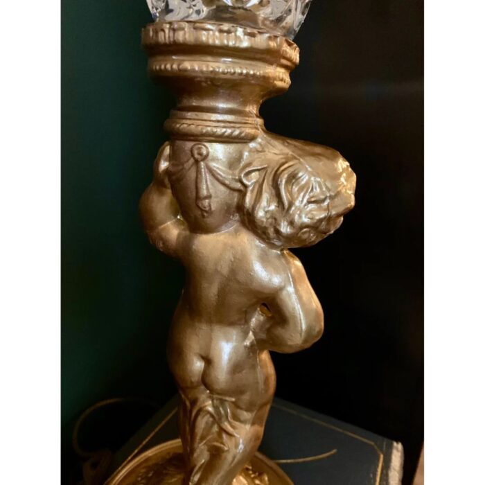 ELEGANT VICTORIAN CHERUB TABLE LAMP