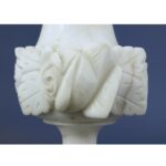 ANTIQUE EARLY 20TH C NEOCLASSICAL HAND CARVED ITALIAN MARBLE TABLE LAMP
