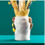 SICILIAN FEMALE BUST DECORATIVE VASE ISABETTA COLOURFUL HAND-PAINTED