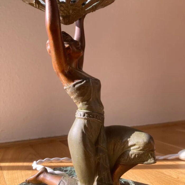 FRENCH ART DECO LADY LAMP BY ENRIQUE MOLINS BALLESTE