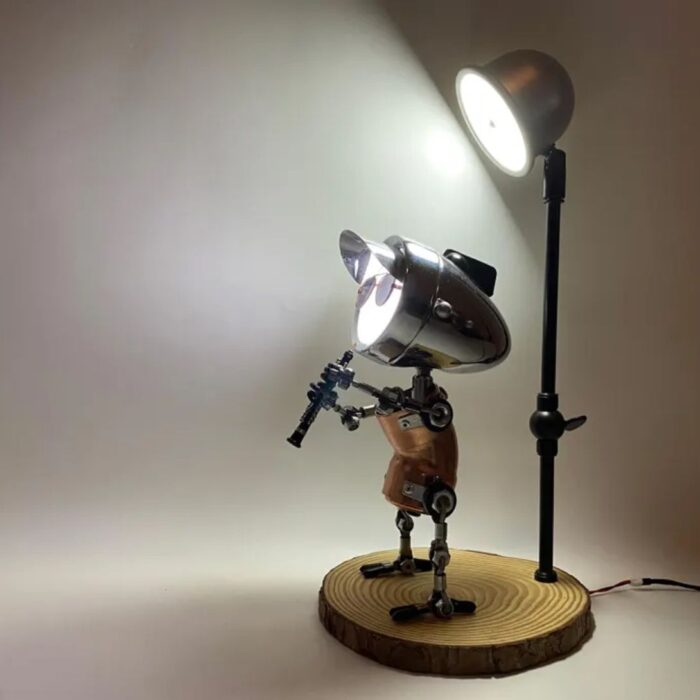 MUSICIAN PLAYING THE OBOE IN THE LIGHT