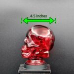 RED GLASS SKULL LIGHT COVER WITH CUSTOM 3D PRINTED BASE
