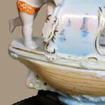 UNIQUE 1920 LAMP BAVARIAN PORCELAIN FIGURINE OF CHERUB
