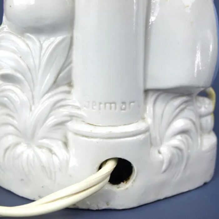 VINTAGE HAND PAINTED GERMAN PORCELAIN LAMP