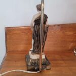ART NOUVEAU SPELTER FIGURAL LAMP