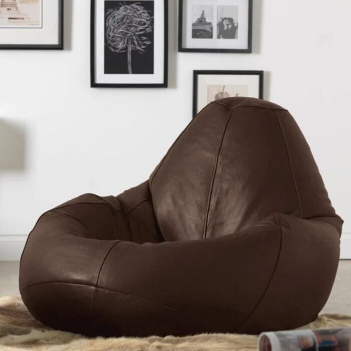 COMFY LEATHER BEAN BAG CONE