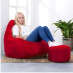 BUCKET BEAN BAG CHAIR AND FOOT STOOL