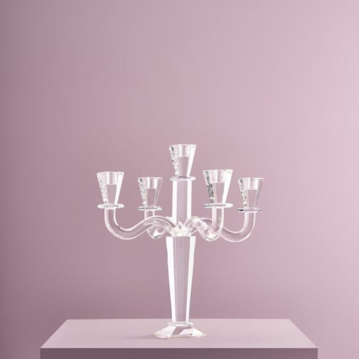CRYSTAL CANDELABRUM 5-ARM WHITE
