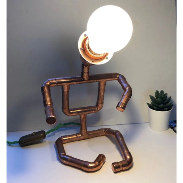 COPPER PIPE TABLE DESK LAMP