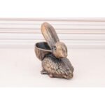VINTAGE CAST IRON FUNNY PELICAN STATUE
