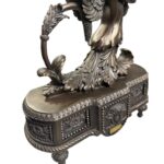 ANTIQUES ROADSHOW DALE TIFFANY BRONZE WINGED MERMAID ELECTRIC TABLE SIREN LAMP